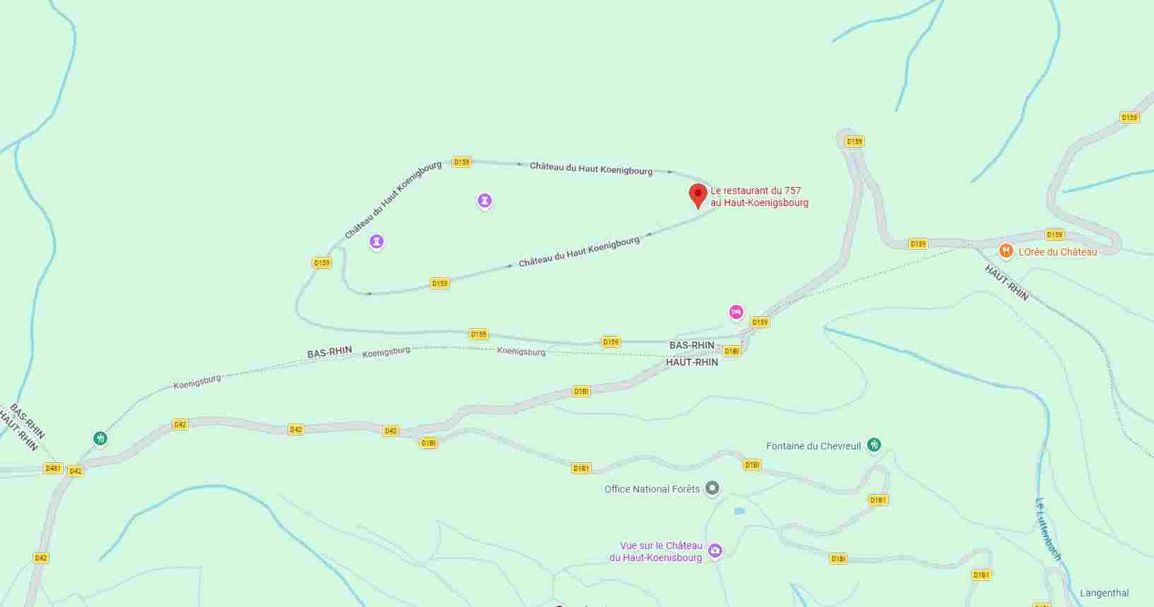 le restaurant du 757 au Haut Koenigsbourg